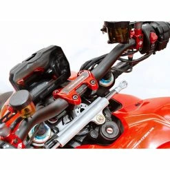 Flash Sale 🧨 Handlebars Ducabike Bm14 Sf4 Handlebar Clamp Red 🌟 -Ducabike Shop ducabike bloccomanubrio sf4