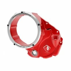 Hot Sale 💯 Sprockets Ducabike 3d Evo M937 Clutch Cover Red Silver 🧨