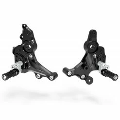 Cheap 🛒 Rear Set Controls Ducabike Prm93701 M937 Rearsets Black Silver 🎁