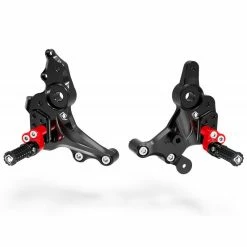 Flash Sale ✔️ Rear Set Controls Ducabike Prm93701 M937 Rearsets Black Red 🎁