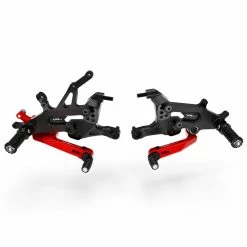 Hot Sale 👍 Rear Set Controls Ducabike Adjustable Rearset Ducati Streetfighter V4 Red 😀