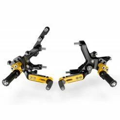 Discount 🎁 Rear Set Controls Ducabike Streetfighter V2 Adjustable Rearset Gold 🔔